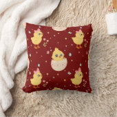 Cute Easter Chick with Pink Bow Seamless Pattern  Kissen (Decke)