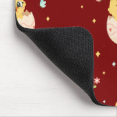 Cute Easter Chick with Pink Bow Seamless Pattern  Mousepad (Ecke)