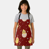 Cute Easter Chick with Pink Bow Seamless Pattern  Schürze (Insitu)