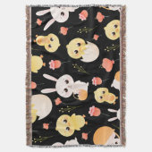 Cute Easter Chicks & Bunnies Seamless Pattern  Decke (Vorderseite Vertikal)