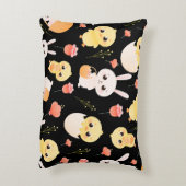Cute Easter Chicks & Bunnies Seamless Pattern  Dekokissen (Rückseite(Vertikal))