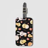 Cute Easter Chicks & Bunnies Seamless Pattern  Gepäckanhänger (Vorderseite Vertikal)