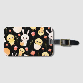Cute Easter Chicks & Bunnies Seamless Pattern  Gepäckanhänger