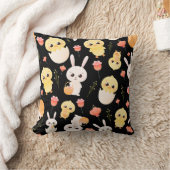 Cute Easter Chicks & Bunnies Seamless Pattern  Kissen (Decke)