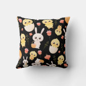 Cute Easter Chicks & Bunnies Seamless Pattern Kissen (Rückseite)