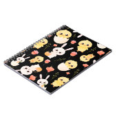 Cute Easter Chicks & Bunnies Seamless Pattern  Notizblock (Linke Seite)