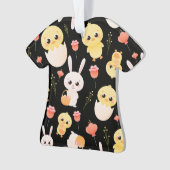 Cute Easter Chicks & Bunnies Seamless Pattern  Orn Ornament (Vorderseite)