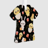 Cute Easter Chicks & Bunnies Seamless Pattern  Orn Ornament (Vorderseite)