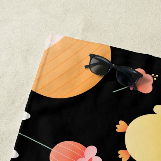 Cute Easter Chicks & Bunnies Seamless Pattern  Strandtuch (Beispiel)