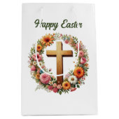 Cute Easter Cross customizable Mittlere Geschenktüte (Vorderseite)