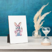 Cute Easter Day Bunny Blowing Bubble Rabbit Women Fotoplatte (Seite)