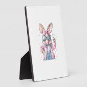 Cute Easter Day Bunny Blowing Bubble Rabbit Women Fotoplatte (Seite)
