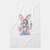 Cute Easter Day Bunny Blowing Bubble Rabbit Women  Geschirrtuch (Vertikal)