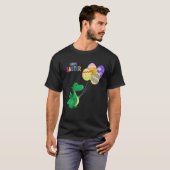 Cute Easter Dino Balloon Design T-Shirt (Vorne ganz)