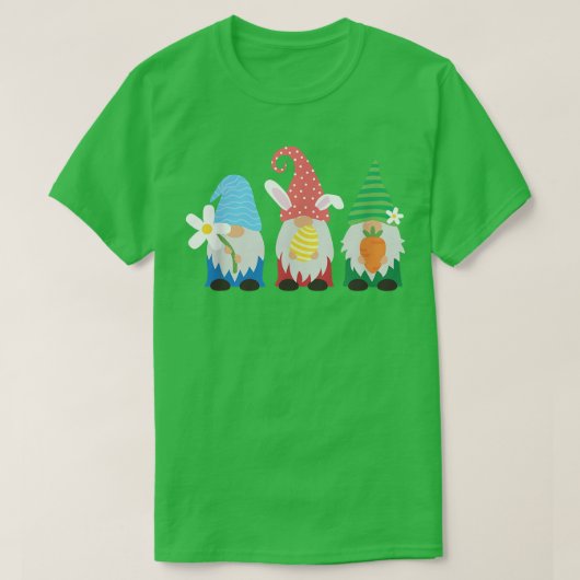 Cute Easter Egg Hunt Gnomes  T-Shirt (Design vorne)