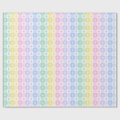 Cute Easter Egg Pastel Checkered wrapping paper Geschenkpapier (Flach)