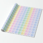 Cute Easter Egg Pastel Checkered wrapping paper Geschenkpapier (Ungerollt)