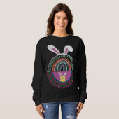 Cute Easter Egg Rainbow Rabbit Bunny Ears Sweatshirt (Vorne ganz)