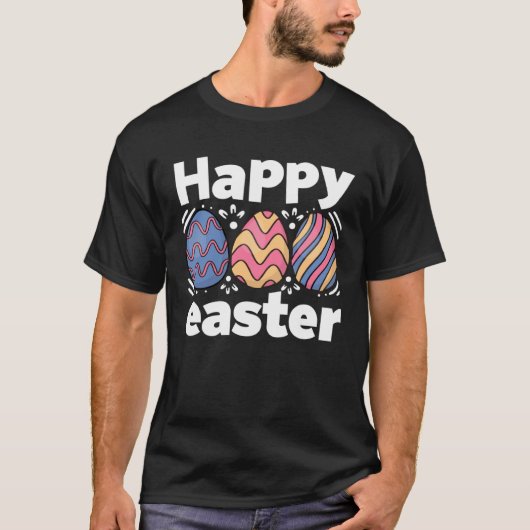 Cute Easter Eggs Hunt Eggs Rabbit Happy Easter Day T-Shirt (Vorderseite)