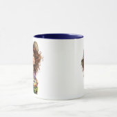 Cute Easter Girl with Eggs Spring Art Tasse (Zentrum)