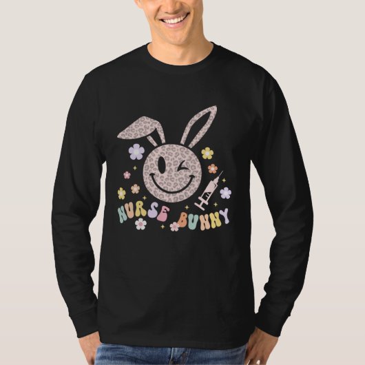 Cute Easter Nurse  Bunny Ears Happy Easter Eggs Ou T-Shirt (Vorderseite)
