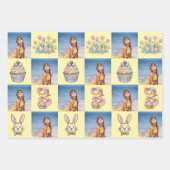Cute Easter Pictures and Square Photos Set of 3 Geschenkpapier Set (Vorderseite)