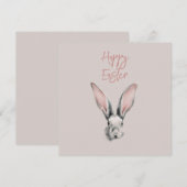 Cute Easter Rabbit in Minimalistic Style Flat Card (Vorne/Hinten)