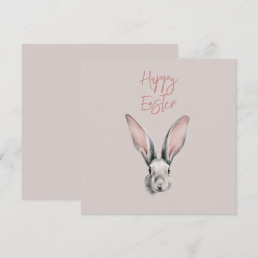 Cute Easter Rabbit in Minimalistic Style Flat Card (Vorne/Hinten)