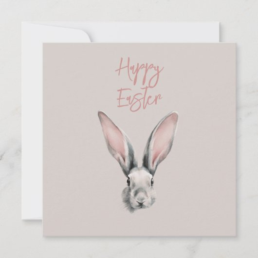 Cute Easter Rabbit in Minimalistic Style Flat Card (Vorderseite)