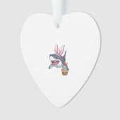 Cute Easter Shark Bunny Ears Basket Eggs Happy Eas Ornament (Vorderseite)