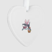 Cute Easter Shark Bunny Ears Basket Eggs Happy Eas Ornament (Vorderseite)