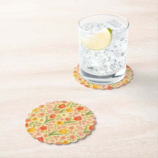 Cute Easter/spring patterned flowers Untersetzer (Vor Ort)