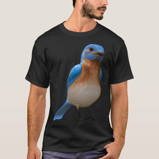 Cute Eastern Bluebird Sunset 1 T-Shirt (Vorderseite)
