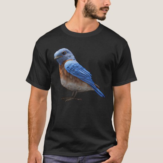 Cute Eastern Bluebird Sunset T-Shirt (Vorderseite)
