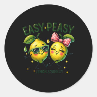 Cute Easy Peasy Lemon Squeezy Hallo Sommerferien Runder Aufkleber