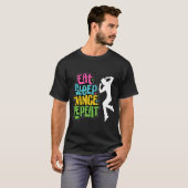 Cute Eat Sleep Dance Repeat Design Herren T-Shirt (Vorne ganz)
