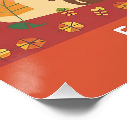 Cute & Educational 4 Seasons Design Poster (Ecke)