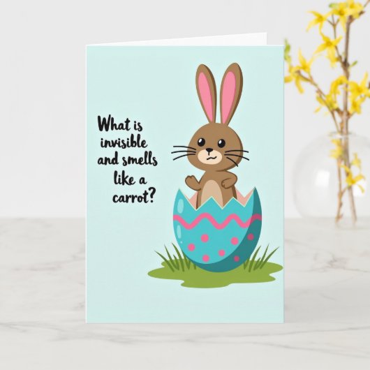 Cute Egg Creature Riddle Card Karte (Gelbe Blume)