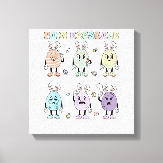Cute Eggs Schmerzskala Krankenpfleger Triage ICU B Leinwanddruck (Vorderseite)