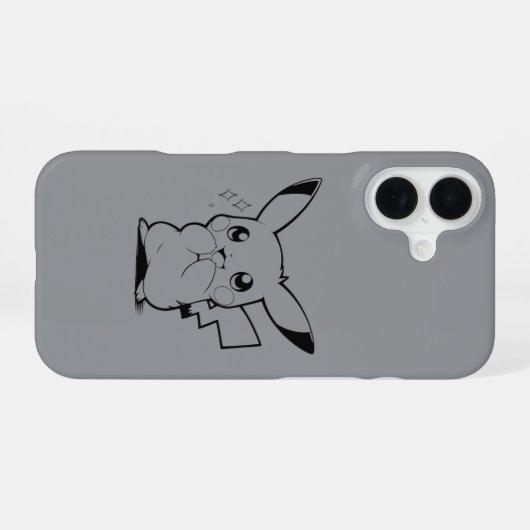 Cute Electric Creature Line Art Design iPhone 16 Hülle (Rückseite (Horizontal))