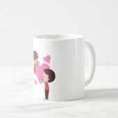 Cute & Elegant Couple with Heart Mug Kaffeetasse (VorderseiteRechts)