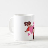 Cute & Elegant Couple with Heart Mug Kaffeetasse (Vorderseite Links)