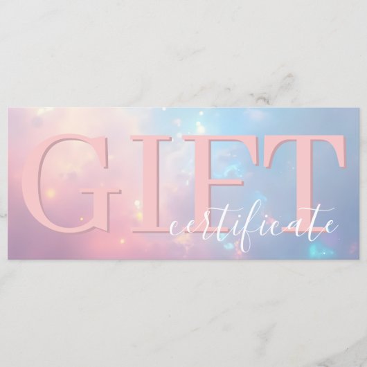 Cute Elegant Opal Pink Pastel Gift Certificate Save The Date (Vorderseite)