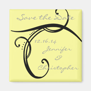 CUTE Eleganter Klassischer Save-The-Date-Magnet Magnet