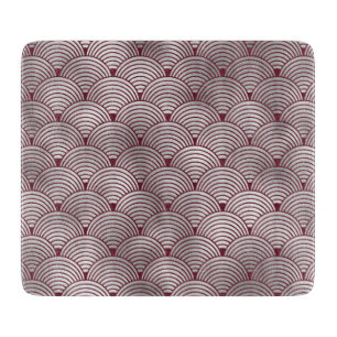 Cute Eleganter Marinegrauer Art Deco Muster Schneidebrett