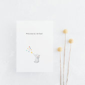 Cute Elephant And Hearts Welcome New Baby Card Postkarte