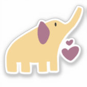 Cute Elephant Aufkleber (Vorderseite)