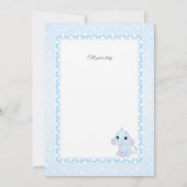 Cute Elephant Baby Shower Invitation. It is a boy Einladung (Rückseite)
