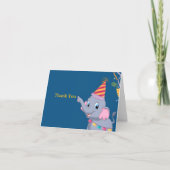Cute Elephant Birthday  Dankeskarte (Vorderseite)
