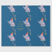 Cute Elephant Birthday  Geschenkpapier (Flach)